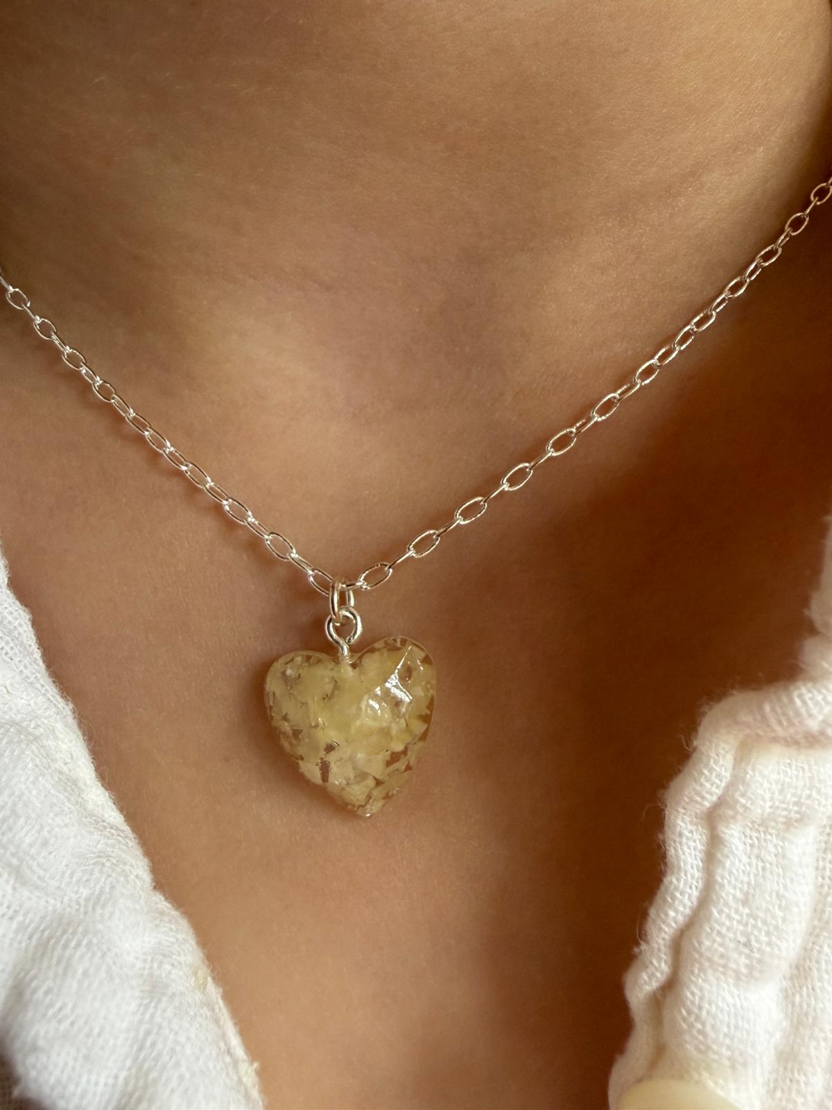925 Sterling Zilver, hart bol gevlokt